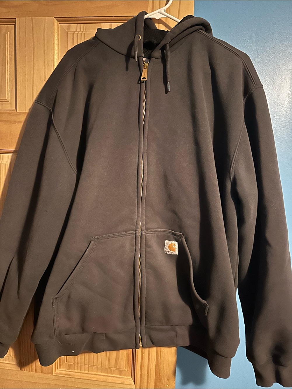 Carhartt Black Full-Zip Hooded Sweatshirt XL